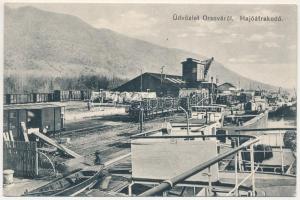 Orsova, Hajóátrakodó, hajórakodó. Hutterer G. kiadása / ship loading station station