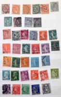 Vegyes tétel, benne kb 525 db német, angol és francia bélyeg, 10 lapos közepes berakóban
