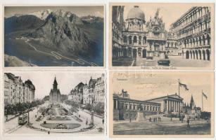21 db főleg RÉGI külföldi város képeslap, vegyes minőség / 21 mainly pre-1945 foreign town-view postcards, mixed quality