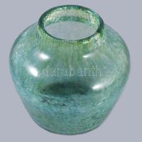 Karcag Berekfürdői fátyolüveg váza. Hibátlan, m: 12,5 cm