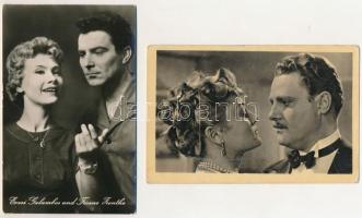 12 db MODERN motívum képeslap: magyar színészek és színésznők / 12 MODERN motive postcards: Hungaria...