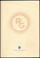 2001 A Richter Gedeon Rt. a cég történet ismertető 100 éves jubileumi kiadványa, kiadói papírkötés, 58 p.