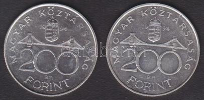 1994. 200Ft Ag "Deák" (2x) T:1/2