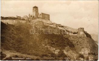 Trencsén, Trencín; Trenciansky hrad / vár / castle. photo (apró szakadás / tiny tear)