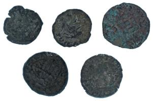 Vegyes, 5db-os középkori és/vagy koraújkori Ag/billon érmetétel T:VF-VG
5pcs mixed lot of medieval ...