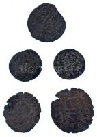 Vegyes, 5db-os középkori és/vagy koraújkori Ag/billon érmetétel T:VF-VG
5pcs mixed lot of medieval ...