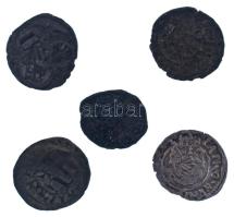Vegyes, 5db-os középkori és/vagy koraújkori Ag/billon érmetétel T:VF-VG
5pcs mixed lot of medieval ...