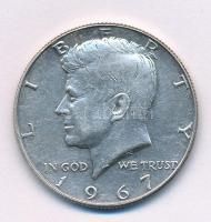 Amerikai Egyesült Államok 1967. 1/2$ Ag "Kennedy" kapszulában T:AU,XF USA 1967. 1/2 Dollar Ag "Kennedy" in capsule C:AU,XF Krause KM#202a