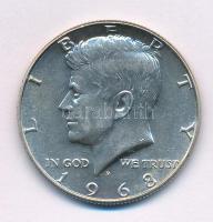 Amerikai Egyesült Államok 1968. 1/2$ Ag "Kennedy" kapszulában T:AU USA 1968. 1/2 Dollar Ag "Kennedy" in capsule C:AU Krause KM#202a