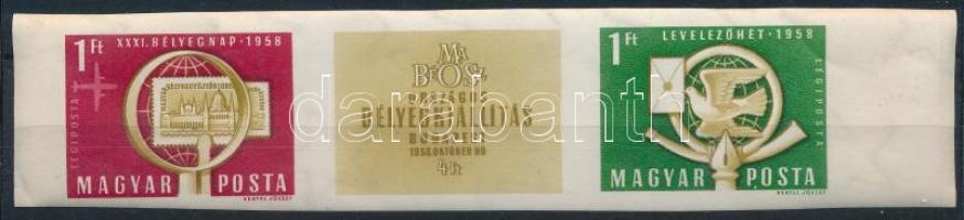 1958 Levelezőhét vágott hármascsík