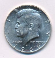 Amerikai Egyesült Államok 1969D 1/2$ Ag "Kennedy" T:AU,XF USA 1969D 1/2 Dollar Ag "Kennedy" C:AU,XF Krause KM#202a