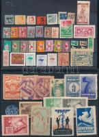 Kis tétel, benne levélzárók, tagsági bélyegek, stb. 2 db stecklapon