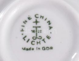 Lichte talpas kínáló és fedeles edény. Jelzett, hibátlan, m: 14-15 cm