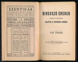 Fiák András: Kinevező Énekek. Eger, nincs évszám, Egri Nyomda-Részvénytársaság. Kiadói egészvászon-k...