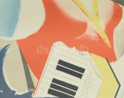 1937 Mit Kraft durch Freude in den Fasching. Art deco farsangi plakát. Litográfia, papír, vászonra k...