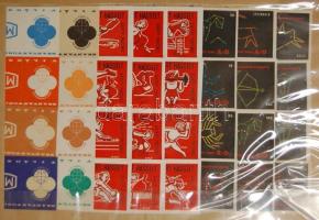 56 db ritka gyufacímke, sorozatok (német, angol, magyar)