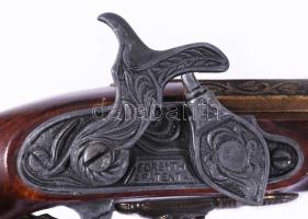 Csappantyús pisztoly replika, jó kidolgozással, h: 34 cm