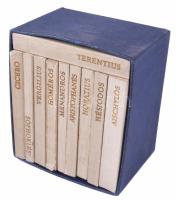 Életek és korok. Klasszikus Arcképek I-X. köt. Trencsényi-Waldapfel Imre: Homéros, Hésiodos, Aischylos, Sophoklés, Aristophanés, Menandros, Terentius, Cicero, papírkötések, kiadói kartontokban.