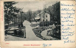 1899 Menyháza, Monyásza, Moneasa; Corso. Divald Károly Budapest / promenade (EM)
