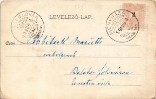 1899 Menyháza, Monyásza, Moneasa; Corso. Divald Károly Budapest / promenade (EM)