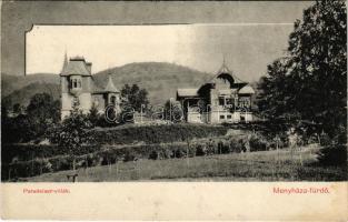 Menyháza, Monyásza, Moneasa; Paradeiser villák / villas + "Borossebes p.u." (EK)