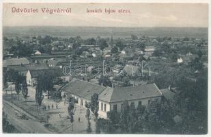 Végvár, Tormac; Kossuth Lajos utca / street view (szakadás / tear)