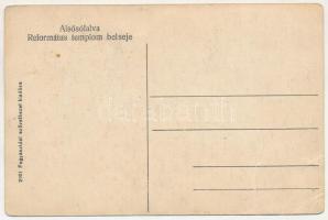 Alsósófalva, Sófalva, Ocna de Jos; református templom, belső. Fogyasztási szövetkezet kiadása / Calv...