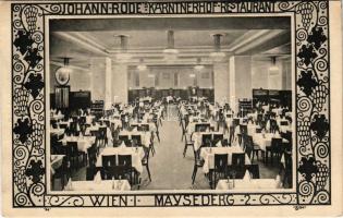 1918 Wien, Vienna, Bécs; Johann Rode's Kärtnerhof Restaurant. Maysedergasse 2. Art Nouveau s: Hilde Schimkowitz