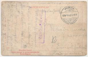 1916 Bánffyhunyad, Huedin; Kossuth utca, Tigris szálloda, kávéház és étterem, takarékpénztár. W.L. B...