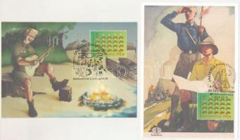 20 db MODERN cserkész témájú képeslap, levelezőlap, alkalmi bélyegzéssel, közte több egyforma / 20 modern Hungarian boy scout postcards with So. Stpl., with many identical ones