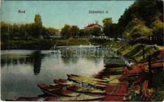 Arad, Csónakázó tó / lake, rowing boats (EK)