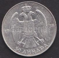 Jugoszlávia 1938. 50D Ag II.Péter T:3+ ph.