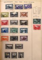 Schaubek régi világalbum néhány száz bélyeggel, Abria borítóval