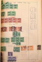 Schaubek régi világalbum néhány száz bélyeggel, Abria borítóval