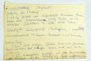 Receptgyűjtemény, kézzel írt és gépelt, magyar és német nyelvű receptekkel