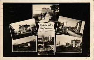 1930 Újtátrafüred, Újfüred, Neu-Schmecks, Novy Smokovec (Magas-Tátra, Vysoké Tatry); mozaiklap / multi-view postcard (EB)