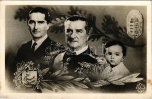 1943 Horthy István, Horthy Miklós, Horthy Istvánka. A Vitézi Rend címere / regent Miklós Horthy with his son and grandson, coat of arms (EK)