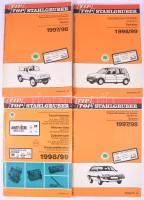 1997-1999 Tip-Top Stahlgruber autóalkatrész-katalógusok, 4 db, német nyelven
