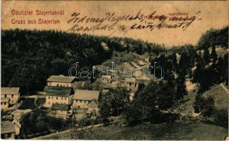 1908 Stájerlak, Steierlak, Stájerlakanina, Steierdorf, Staier, Anina; Freidenthal Villencolonie / Freidenthal nyaralótelep, villatelep. W.L. 1179. Hollschütz kiadása / villa colony (EB)
