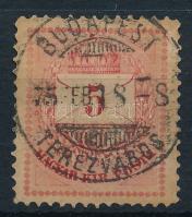 1874 5kr I. durva gyöngyjavítással (ex Lovász)