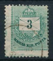 1881 3kr szegélylécnyommal, karcokkal (ex Lovász)