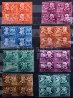 Magyar négyestömb összeállítás az 1910-es évektől 32 lapos jó minőségű A/4 Schaubek berakó kb 18 lap...