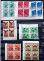 Magyar négyestömb összeállítás az 1910-es évektől 32 lapos jó minőségű A/4 Schaubek berakó kb 18 lap...