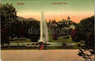 Sinaia, Vedere din parc / park, fountain (EK)