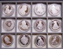 Szép érem művészeti gyűjtemény tanúsítványokkal, eredeti dísz dobozban 24db klf ezüst tallérral! T:PP!! csak 2000db mindegyikből