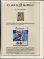 1980 Interkozmosz blokk rajta Farkas Bertalan űrhajós aláírásával / Hungarian astronauit autograph signature on imperforated MS