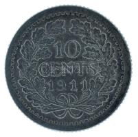 Hollandia 1911. 10c Ag "Vilma" T:XF,VF
Netherlands 1911. 10 Cent Ag "Wilhelmina&quot...