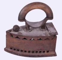 Antik szenes vasaló, 21x22 cm