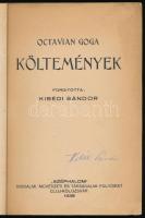 Octavian Goga: Költemények. Fordította: Kibédi Sándor. Fordító által aláírt! Kolozsvár, 1938, Szépha...
