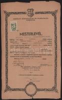 1948 Vízszerelő mesterlevél